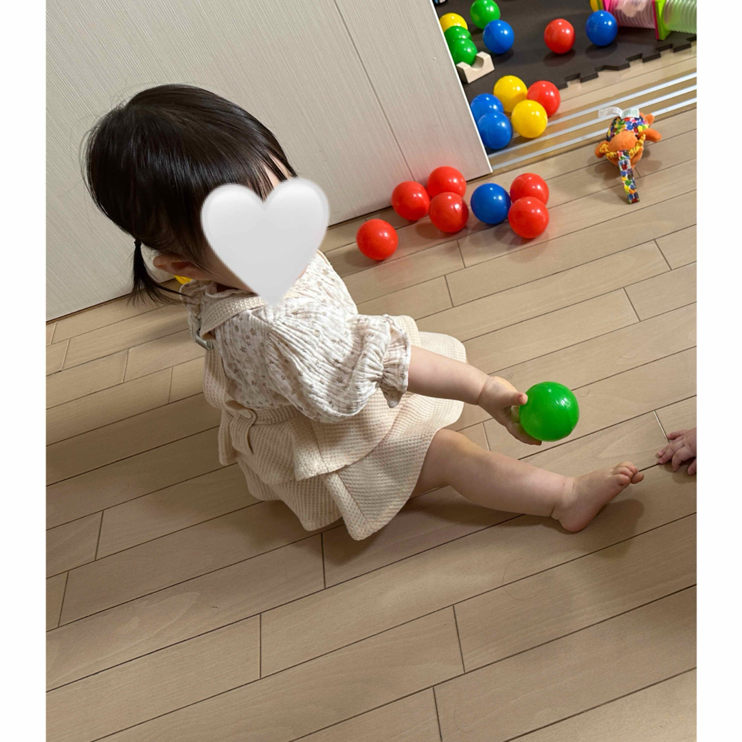 petit main(プティマイン)の韓国子供服 サロペット セットアップ キッズ/ベビー/マタニティのベビー服(~85cm)(スカート)の商品写真