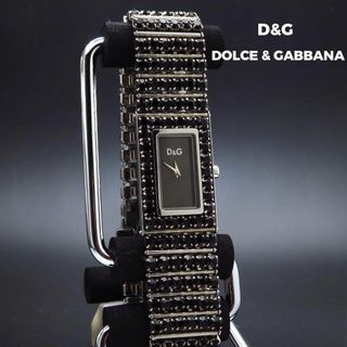 D&G DOLCE & GABBANA  腕時計 ブラック キラキラ