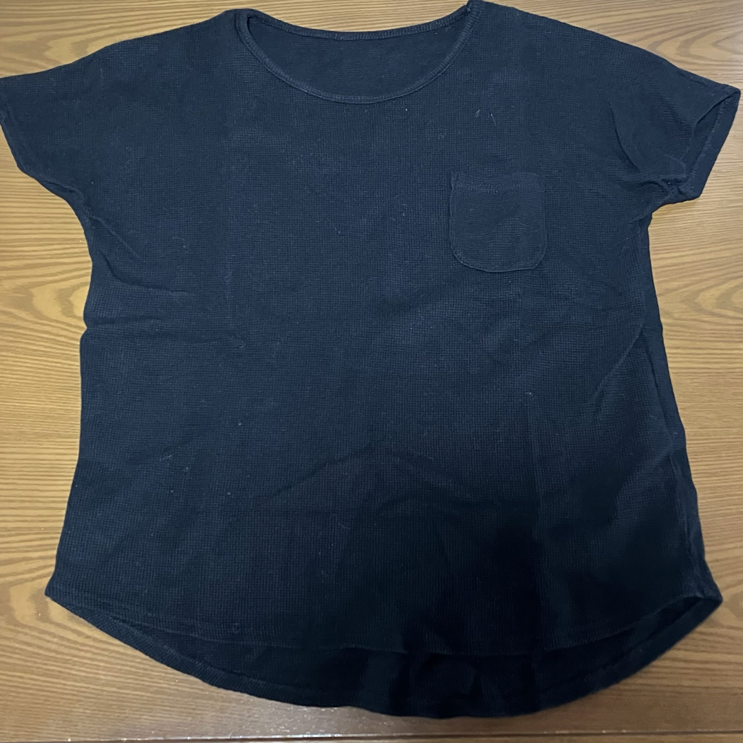 ワッフルカットソー ポケット付きプルオーバー レディースのトップス(カットソー(半袖/袖なし))の商品写真