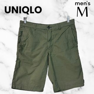 【UNIQLO】コットンショートカーゴパンツ　ショーツ　オリーブ　M