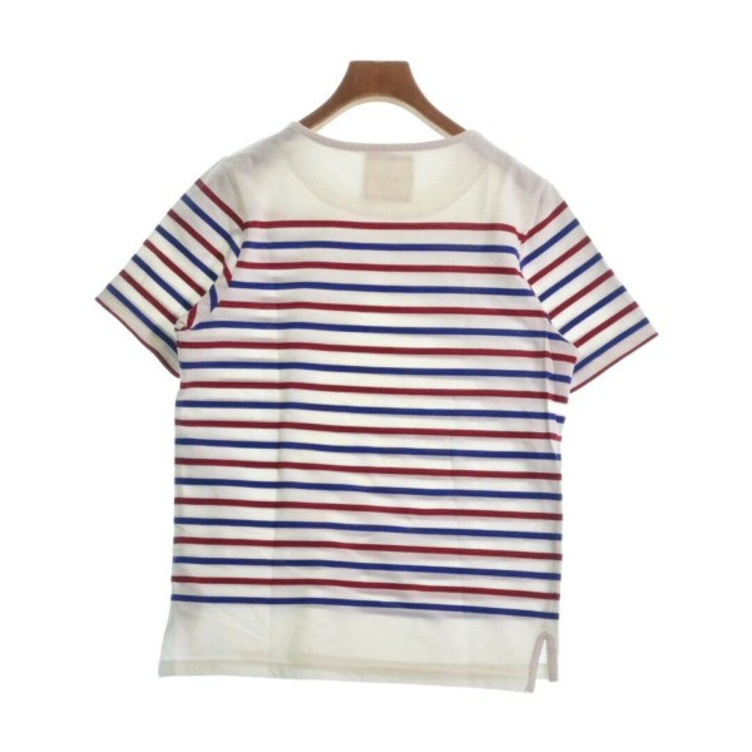 EDIFICE(エディフィス)のEDIFICE Tシャツ・カットソー 38(M位) 白x青x赤(ボーダー) 【古着】【中古】 メンズのトップス(Tシャツ/カットソー(半袖/袖なし))の商品写真