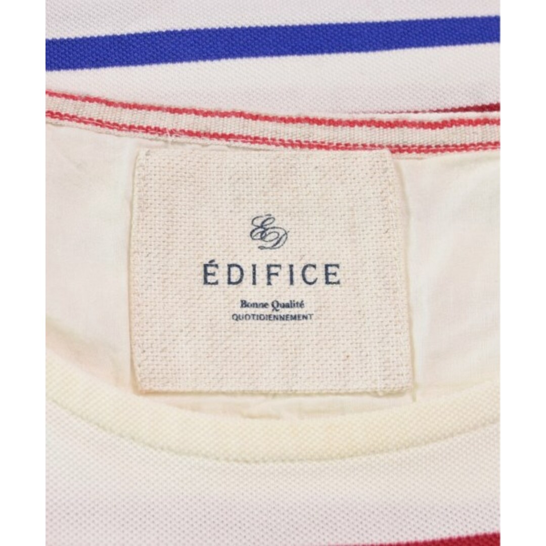 EDIFICE(エディフィス)のEDIFICE Tシャツ・カットソー 38(M位) 白x青x赤(ボーダー) 【古着】【中古】 メンズのトップス(Tシャツ/カットソー(半袖/袖なし))の商品写真