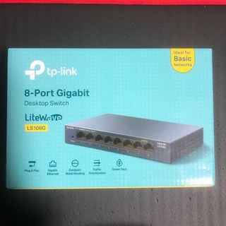 ティーピーリンク(TP-Link)のTP-LINK LANハブ Network switch 8 ports LS1(PC周辺機器)