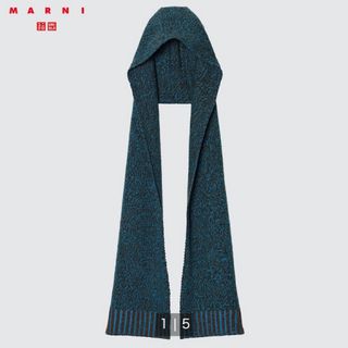 ユニクロ(UNIQLO)のユニクロ　マルニ　ミックスカラーニットフードストール(マフラー/ショール)