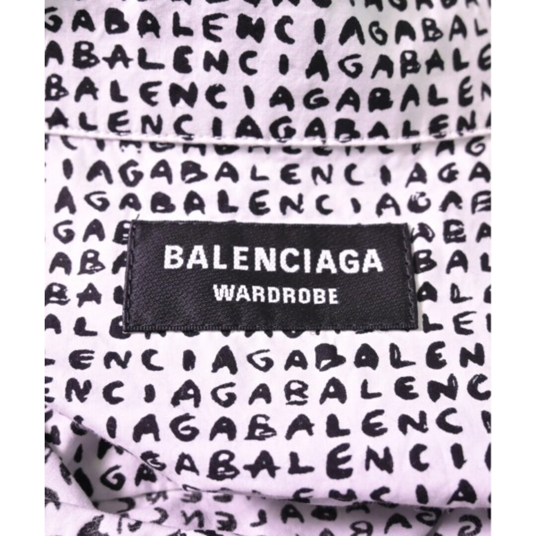 Balenciaga(バレンシアガ)のBALENCIAGA カジュアルシャツ 37(M位) 白x黒(総柄) 【古着】【中古】 メンズのトップス(シャツ)の商品写真