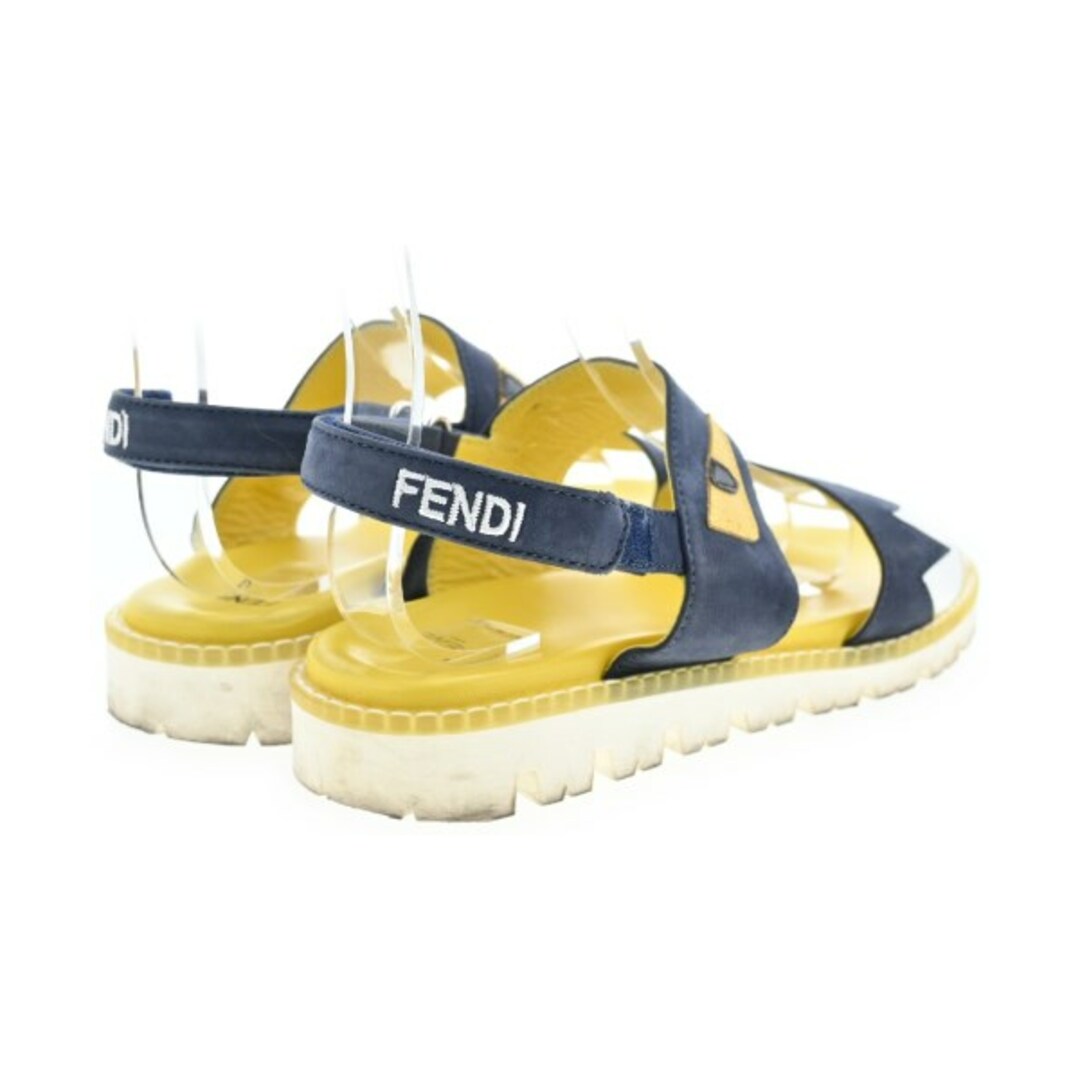 FENDI(フェンディ)のFENDI フェンディ サンダル EU38(24.5cm位) 紺x黄x白 【古着】【中古】 レディースの靴/シューズ(サンダル)の商品写真