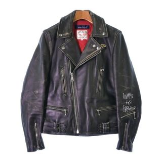 コムデギャルソン(COMME des GARCONS)のCOMME des GARCONS ライダース 38(S位) 黒 【古着】【中古】(ライダースジャケット)