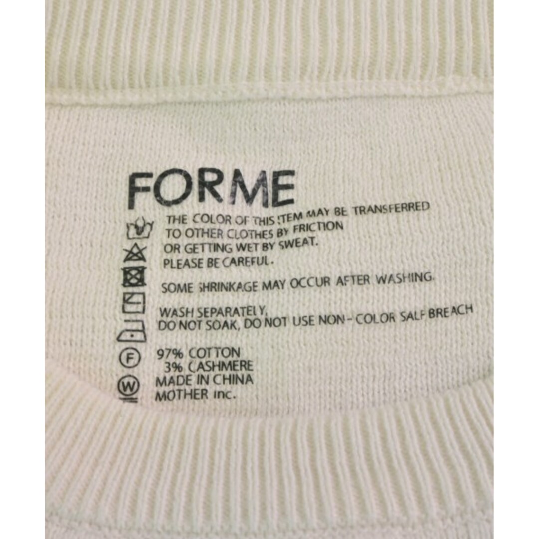 forme(フォルメ)のforme フォルメ ニット・セーター F 白x黒(ボーダー) 【古着】【中古】 メンズのトップス(ニット/セーター)の商品写真