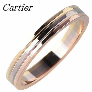 カルティエ(Cartier)のカルティエ トリニティ ウェディング リング ルイカルティエ ヴァンドーム 現行モデル #59 スリーカラー 幅3.4mm AU750 保証書(2021年) 新品仕上げ済 Cartier【15642】(リング(指輪))