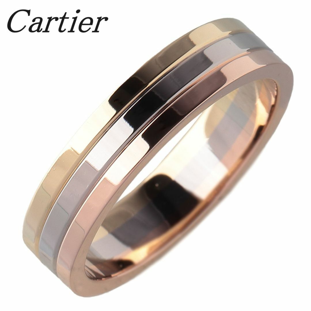 Cartier(カルティエ)のカルティエ トリニティ ウェディング リング ルイカルティエ ヴァンドーム 現行モデル #56 幅4.7mm AU750 スリーカラー 保証書(2022年) 新品仕上げ済 Cartier【16018】 レディースのアクセサリー(リング(指輪))の商品写真