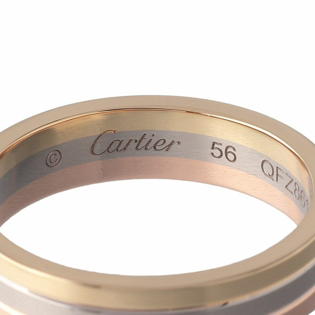 Cartier(カルティエ)のカルティエ トリニティ ウェディング リング ルイカルティエ ヴァンドーム 現行モデル #56 幅4.7mm AU750 スリーカラー 保証書(2022年) 新品仕上げ済 Cartier【16018】 レディースのアクセサリー(リング(指輪))の商品写真