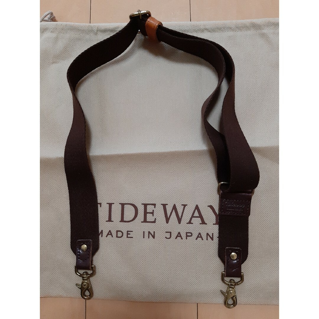 TIDEWAY(タイドウェイ)のタイドウェイ　ショルダーストラップ　美品　ブラウン レディースのバッグ(ショルダーバッグ)の商品写真