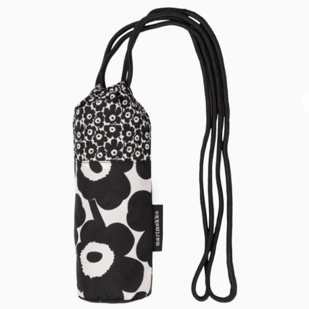 marimekko(マリメッコ)の廃番 完売 新品 マリメッコ スマート ボトルバッグ ウニッコ ブラック レディースのバッグ(その他)の商品写真