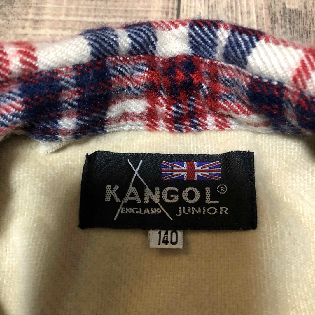 KANGOL(カンゴール)のKANGOL チェック シャツ  140サイズ キッズ/ベビー/マタニティのキッズ服男の子用(90cm~)(Tシャツ/カットソー)の商品写真