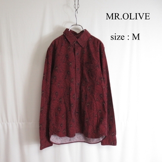 ミスターオリーブ(Mr.OLIVE)のMR.OLIVE ペイズリー デザイン レギュラーカラー シャツ トップス M(シャツ)