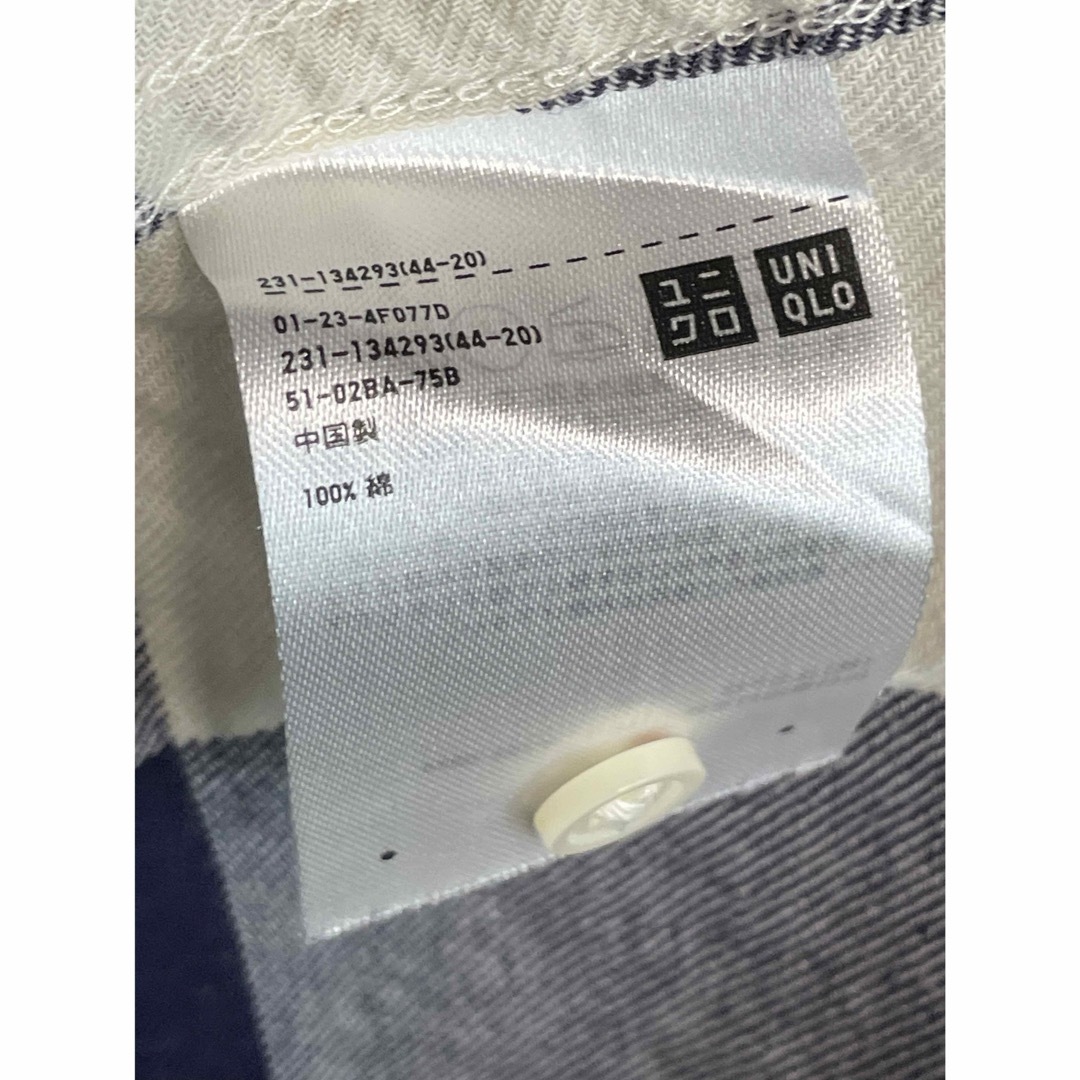 UNIQLO(ユニクロ)のユニクロ UNIQLO フランネルチェックシャツ 長袖 ベージュ カジュアル M レディースのトップス(シャツ/ブラウス(長袖/七分))の商品写真