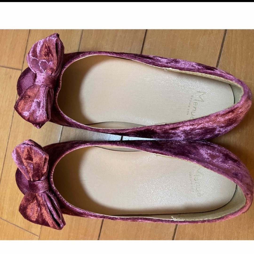 ベロアリボンバレエシューズ　20.0cm キッズ/ベビー/マタニティのキッズ靴/シューズ(15cm~)(その他)の商品写真