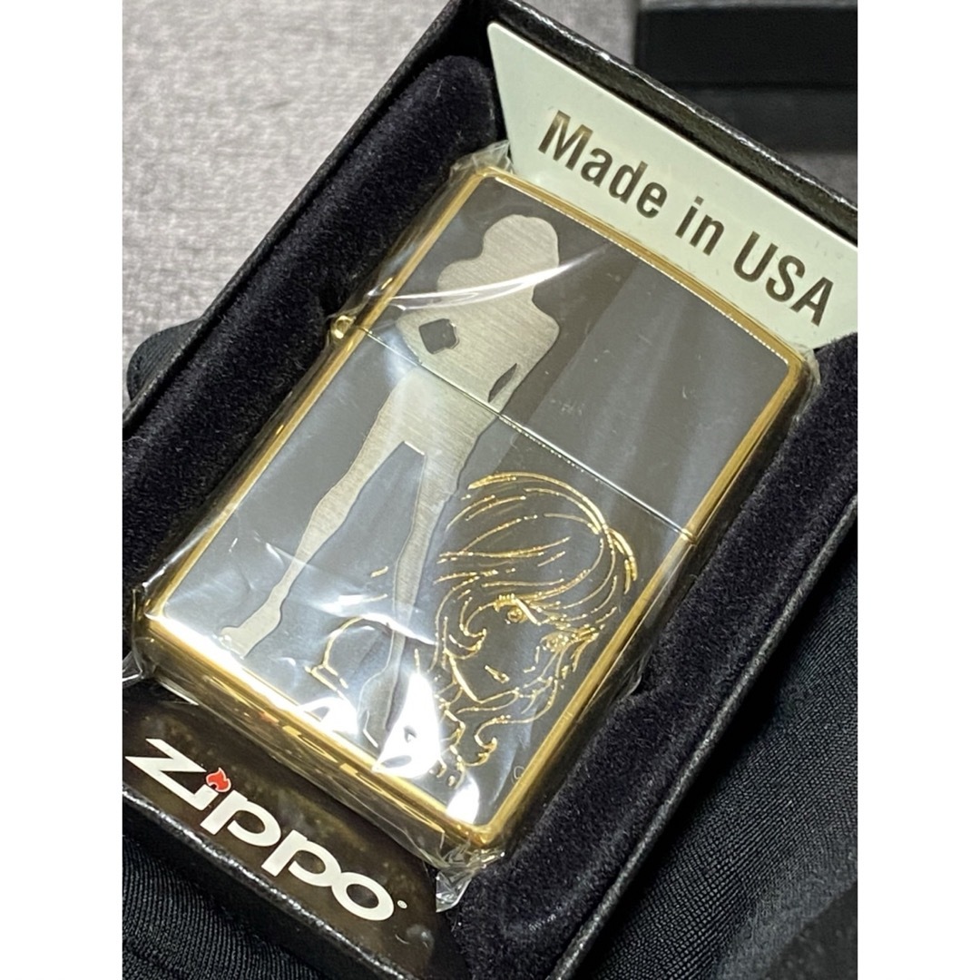 zippo 峰不二子 ゴールド トリプルシルエット ルパン三世 2015年製 エンタメ/ホビーのアニメグッズ(その他)の商品写真