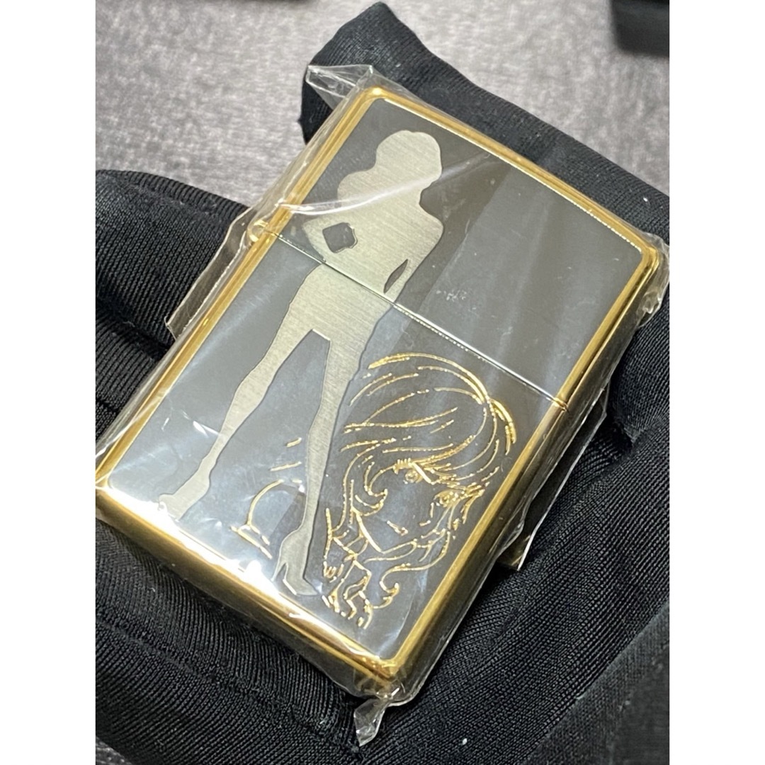 zippo 峰不二子 ゴールド トリプルシルエット ルパン三世 2015年製 エンタメ/ホビーのアニメグッズ(その他)の商品写真