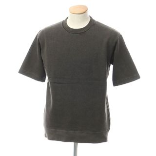 スリードッツ(three dots)の【中古】スリードッツ three dots コットンスウェット クルーネック 半袖Ｔシャツ ダークウォームグレー系【サイズS】【メンズ】(Tシャツ/カットソー(半袖/袖なし))