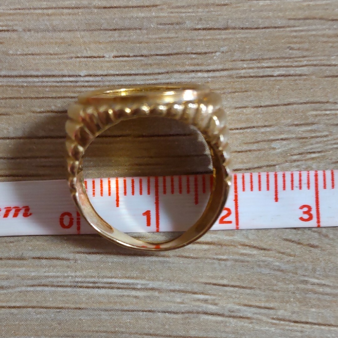 K18 K24　キャットコイン　リング　6.5g　1/25oz　エリザベス女王 レディースのアクセサリー(リング(指輪))の商品写真