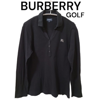 バーバリー(BURBERRY)のBURBERRY　バーバリーゴルフ ポロシャツ　長袖　ブラック(ポロシャツ)