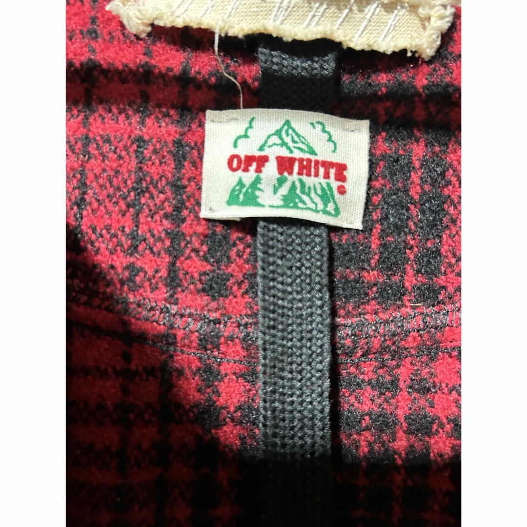 OFF-WHITE(オフホワイト)の15AW オフホワイト OFF WHITEフランネルシャツXXS 赤 メンズのトップス(シャツ)の商品写真