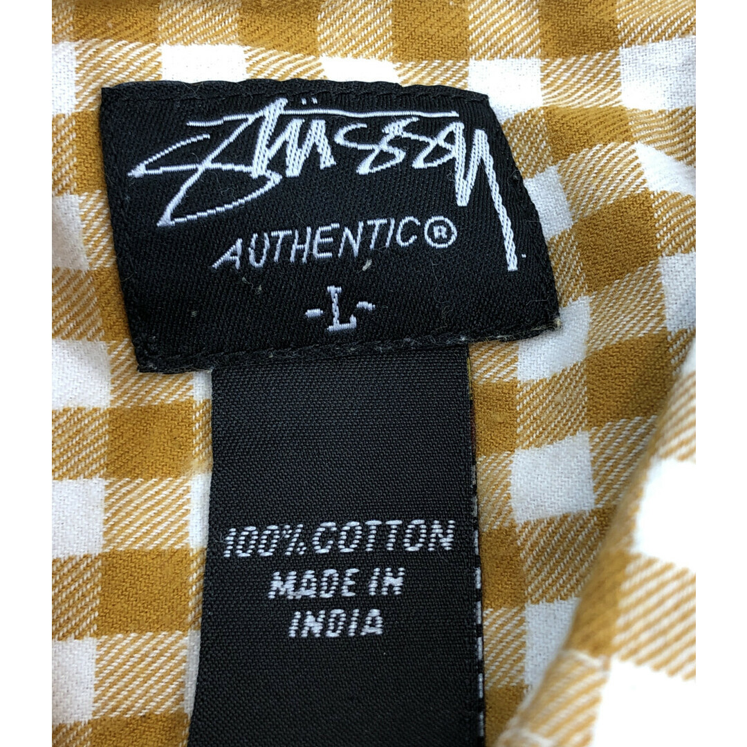 STUSSY(ステューシー)の美品 ステューシー STUSSY ギンガムチェックネルシャツ    メンズ L メンズのトップス(シャツ)の商品写真