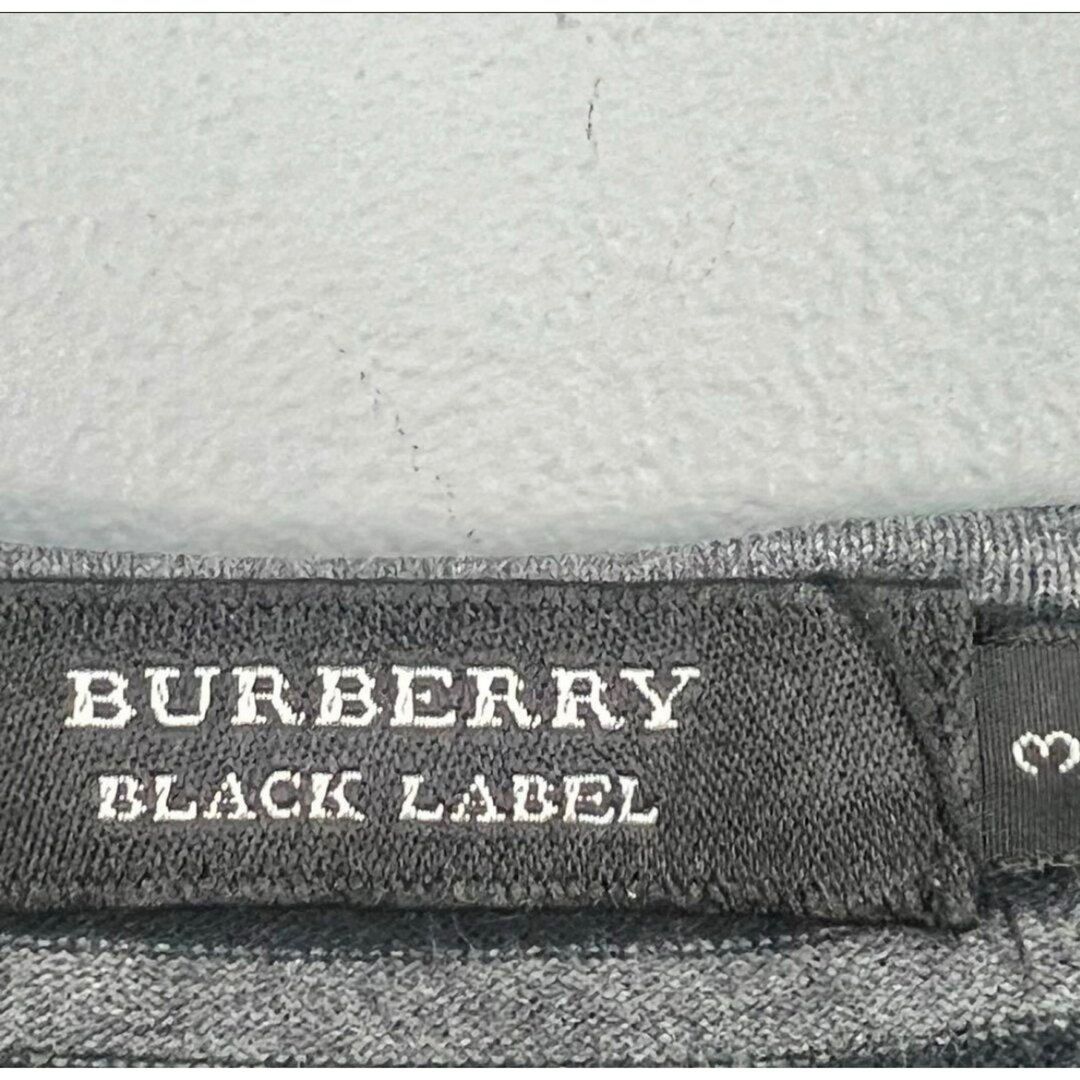 BURBERRY BLACK LABEL(バーバリーブラックレーベル)のバーバリーブラックレーベル 半袖 Tシャツ カットソー ボーダー ホース刺繍 3 メンズのトップス(Tシャツ/カットソー(半袖/袖なし))の商品写真