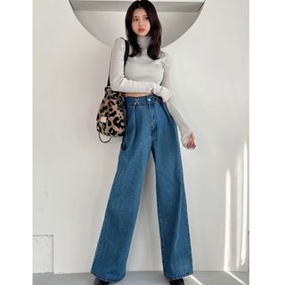 グレイル(GRL)の新品 グレイル ワイド デニム パンツ(デニム/ジーンズ)