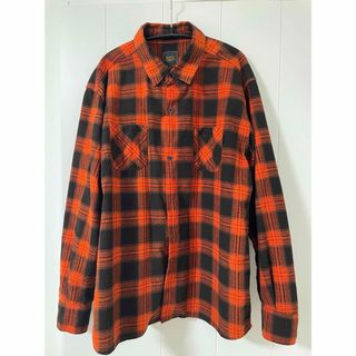 ラッツ(RATS)のratsラッツPRINTFLANNELCHECKSHIRT（BLACK×RED）(シャツ)