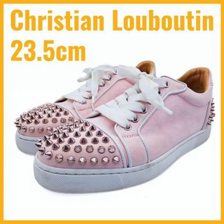 クリスチャンルブタン(Christian Louboutin)のクリスチャンルブタン ビエイラ2 スエード スパイクスタッズ スニーカー ピンク(スニーカー)