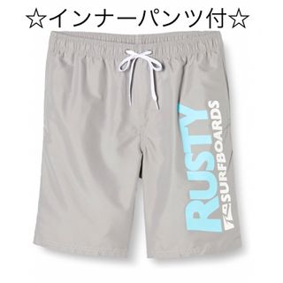 ラスティ(RUSTY)のラスティ　水着　メンズ　  Lサイズ　ハーフパンツ ライトグレー(水着)