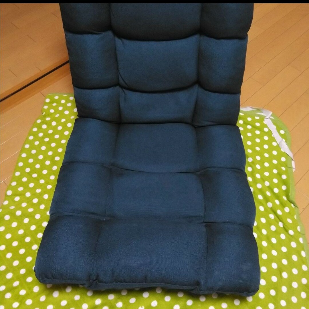 リーネ　ゆったりハイバック座椅子　ネイビー インテリア/住まい/日用品の椅子/チェア(座椅子)の商品写真