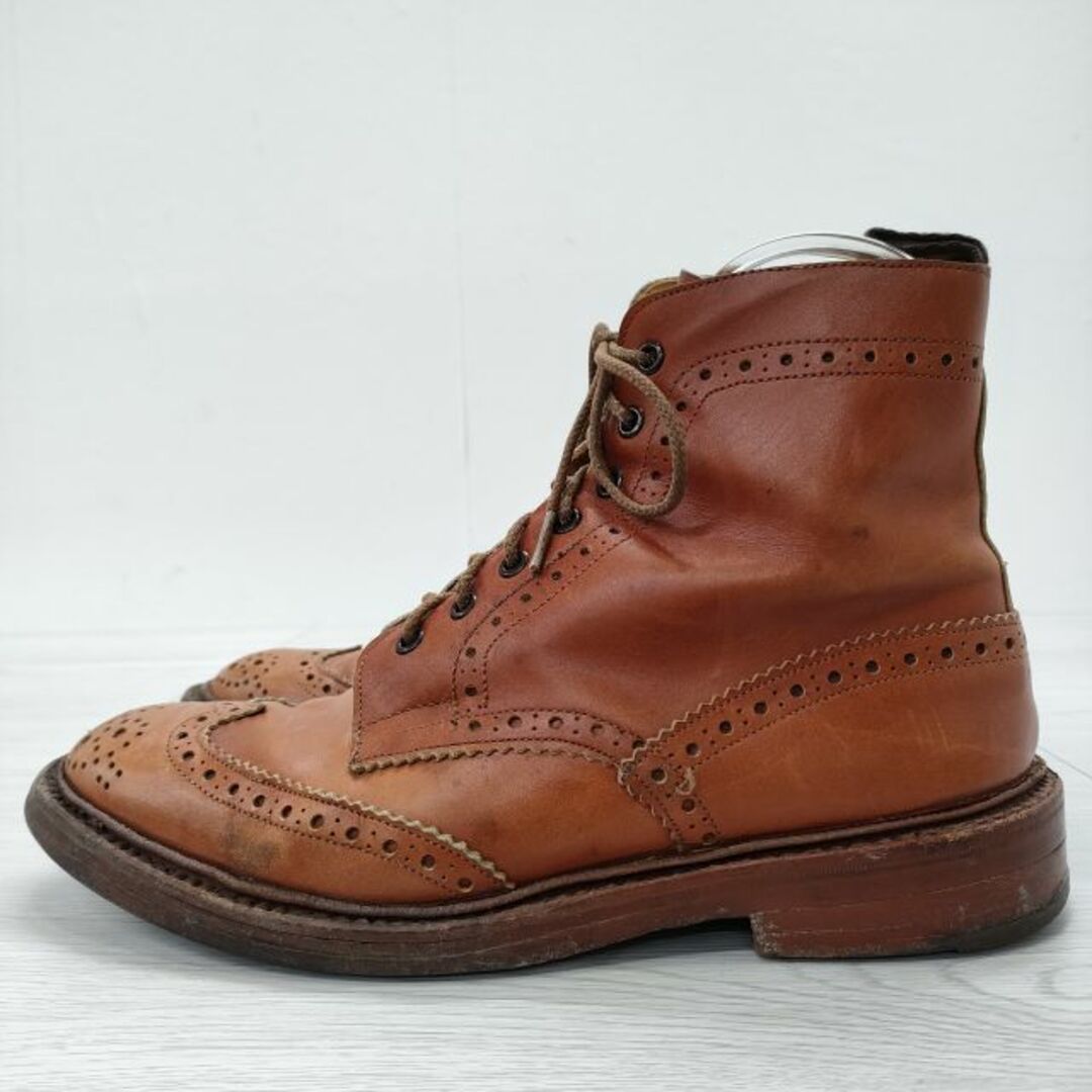 Trickers(トリッカーズ)のTricker's カントリーブーツ ウイングチップ 830381 サイズ7 1/2 ブーツ ブラウン メンズ トリッカーズ【中古】4-0219T◎ メンズの靴/シューズ(ブーツ)の商品写真