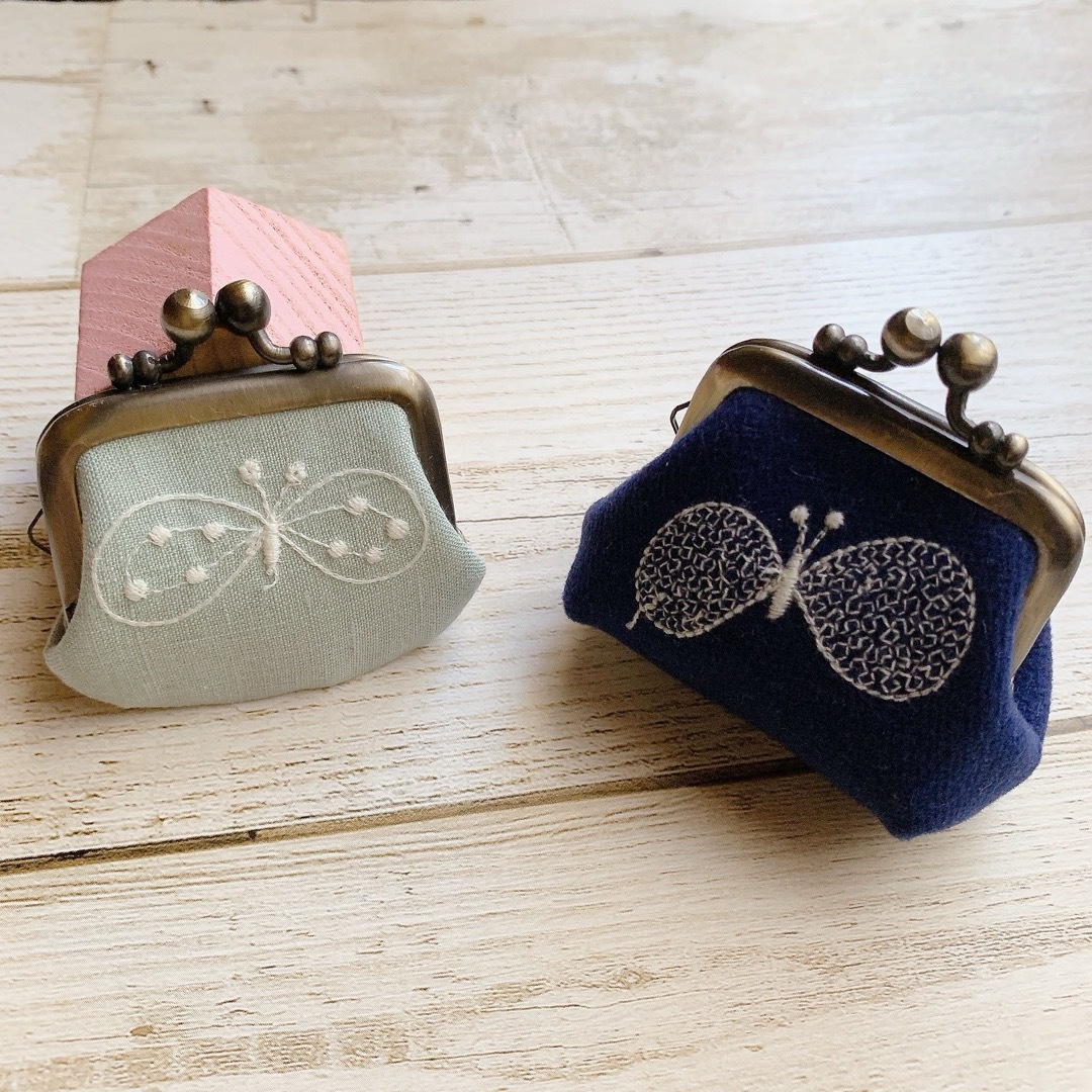 ミナペルホネン ハンドメイド 親子がま口長財布 - 財布・ケース ミナペルホネン ハンドメイド 親子がま口長財布 - 財布・ケース