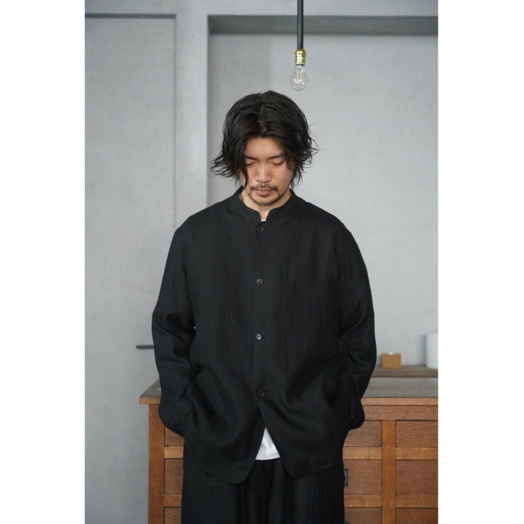 comoli コモリ 二量体 カナパスタンドカラージャケット ブラック comoli コモリ 二量体 カナパスタンドカラージャケット ブラック