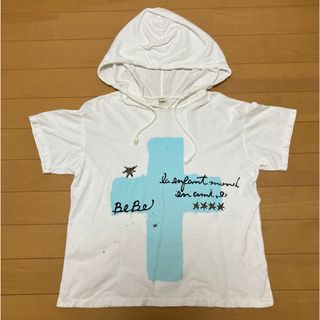 ベベ(BeBe)のフード付きTシャツ　ホワイト　BeBe   140(Tシャツ/カットソー)