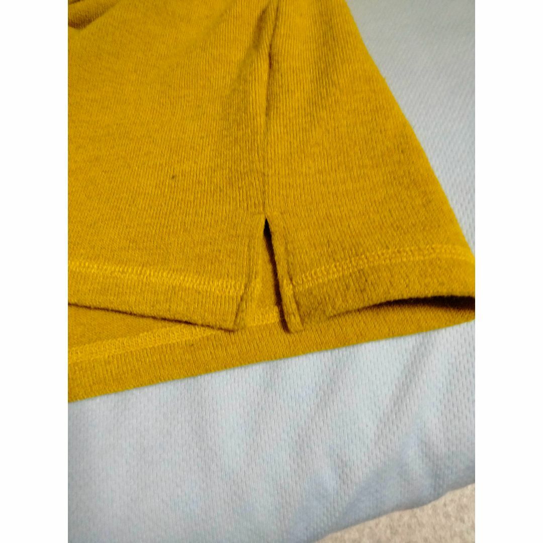 Vネックセーター メンズ マスタードイエロ― Lサイズ メンズのトップス(カーディガン)の商品写真