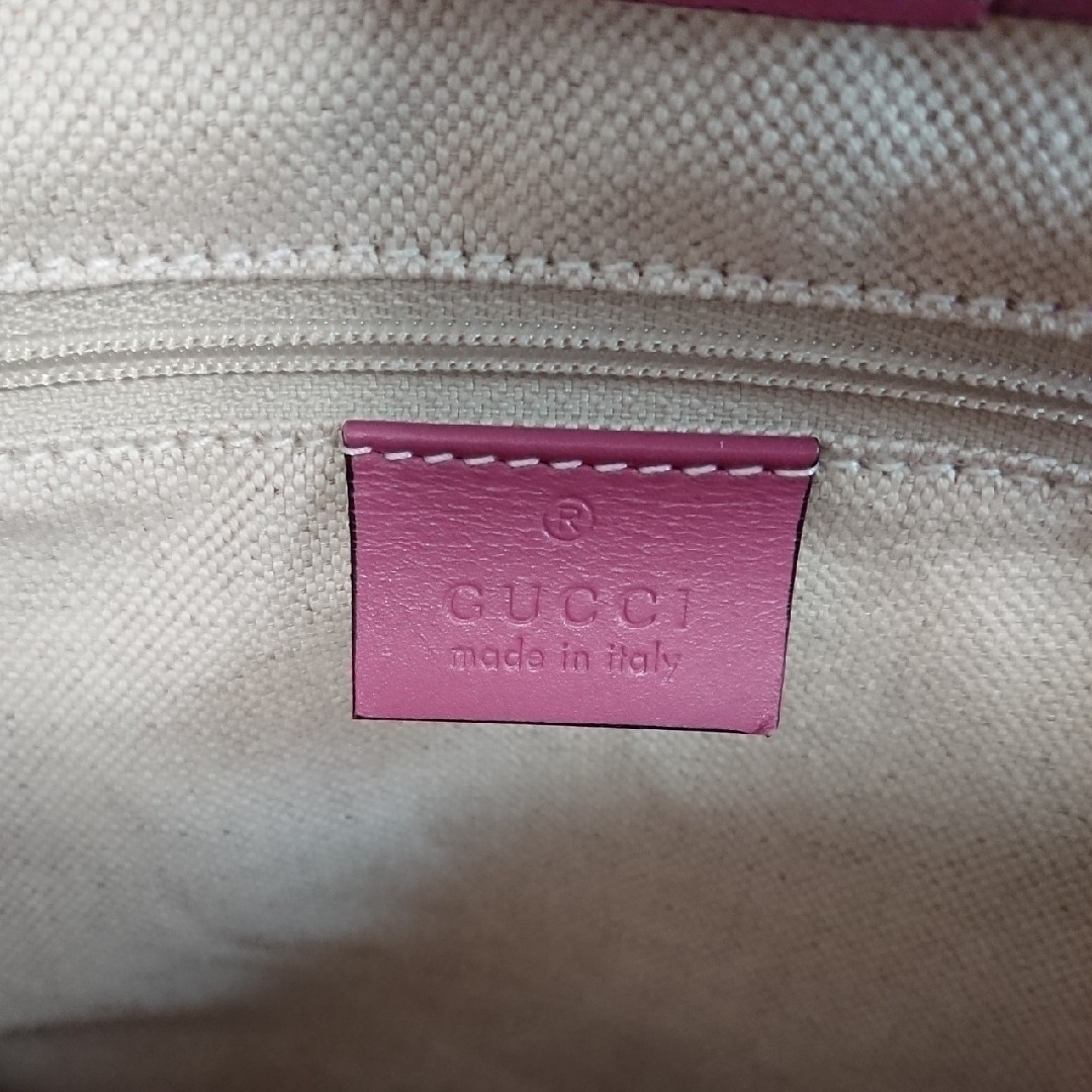 Gucci(グッチ)のGUCCI GGキャンパス×レザートートバッグ レディースのバッグ(トートバッグ)の商品写真