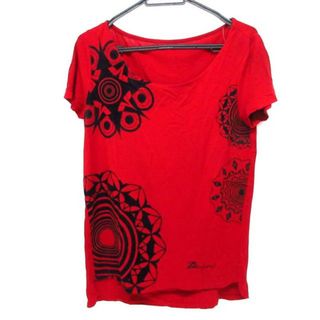 デシグアル(DESIGUAL)のDesigual(デシグアル) 半袖Tシャツ - レッド×黒 クルーネック(Tシャツ(半袖/袖なし))