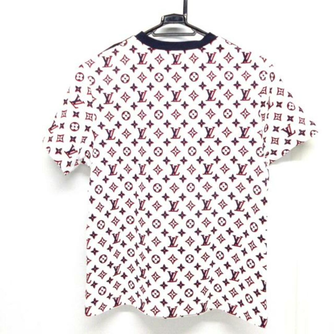 LOUIS VUITTON(ルイヴィトン)のLOUIS VUITTON(ルイヴィトン) 半袖Tシャツ サイズXS レディース RW232W AKA FPJT97 白×ダークネイビー×レッド モノグラム柄 レディースのトップス(Tシャツ(半袖/袖なし))の商品写真