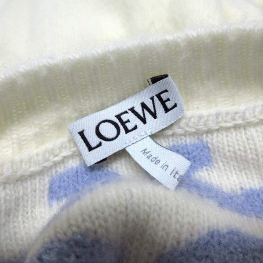 LOEWE(ロエベ)のLOEWE(ロエベ) カーディガン サイズS レディース美品  - アイボリー×ブラウン×マルチ 23AW/長袖/秋/冬 レディースのトップス(カーディガン)の商品写真