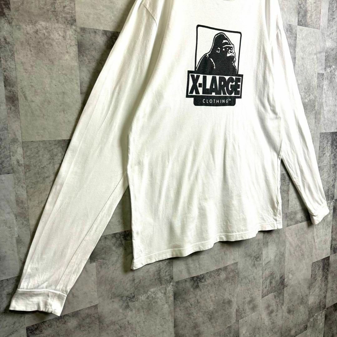 XLARGE(エクストララージ)の美品 ビッグサイズ エクストララージ ロンT ビッグセンターロゴ ホワイト XL メンズのトップス(Tシャツ/カットソー(七分/長袖))の商品写真