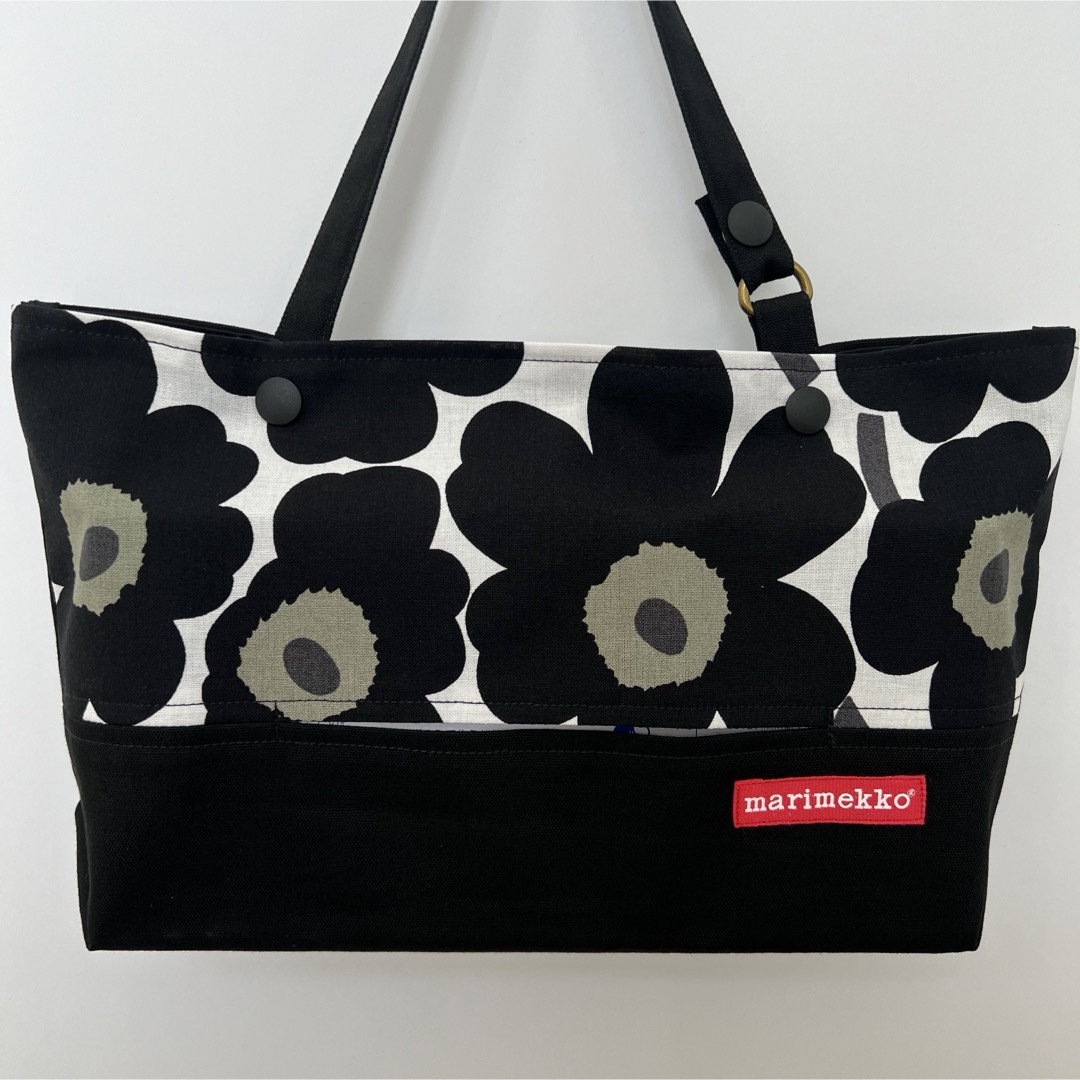 marimekko(マリメッコ)のボックスティッシュケース　ブラック ハンドメイドのインテリア/家具(インテリア雑貨)の商品写真