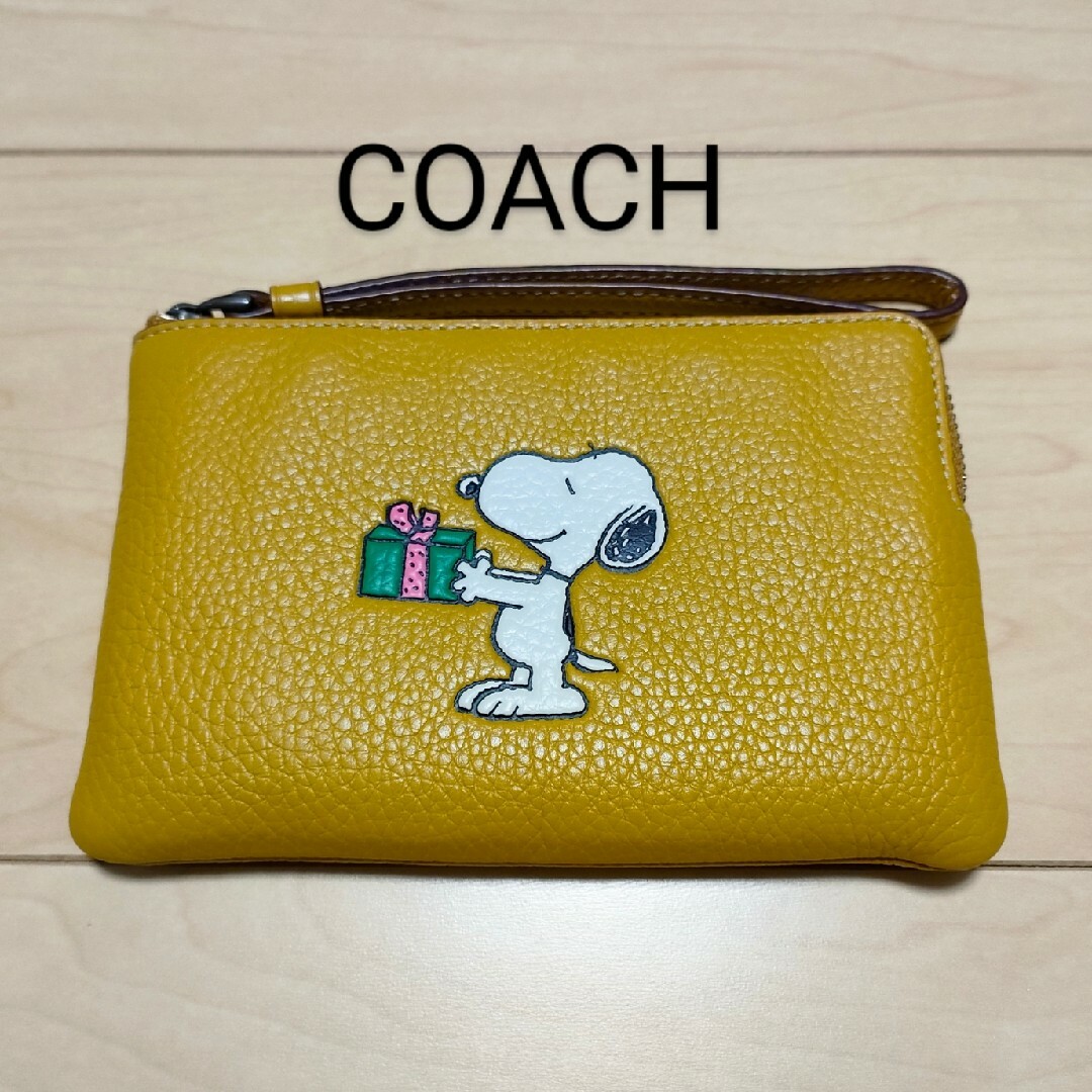 COACH(コーチ)のコーチ　COACH×PEANUT　コーナージップポーチ　リスレット　ピーナッツ レディースのファッション小物(ポーチ)の商品写真