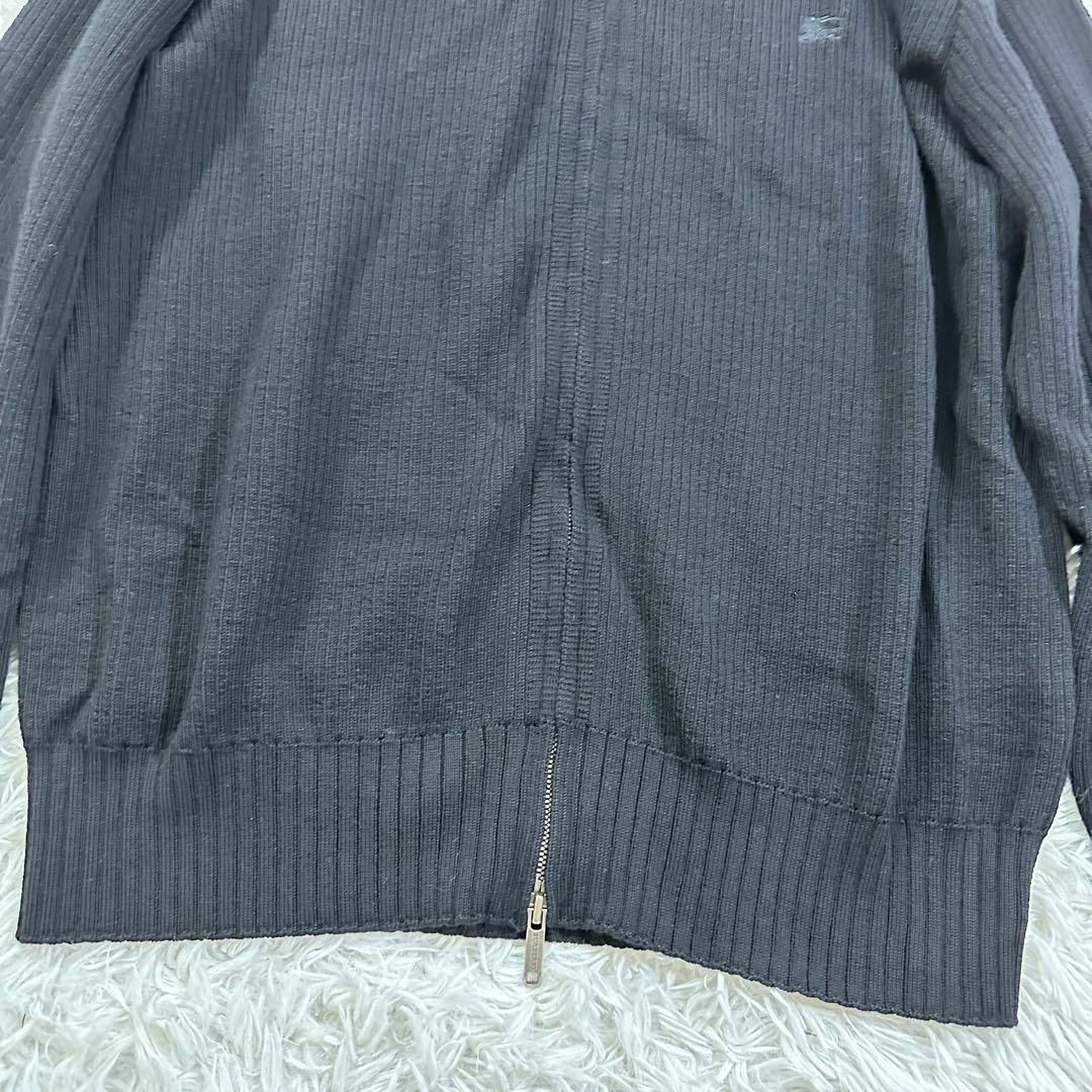 美品 入手困難 BURBERRY ブルゾン ゲージニット XL 黒 ホースロゴ