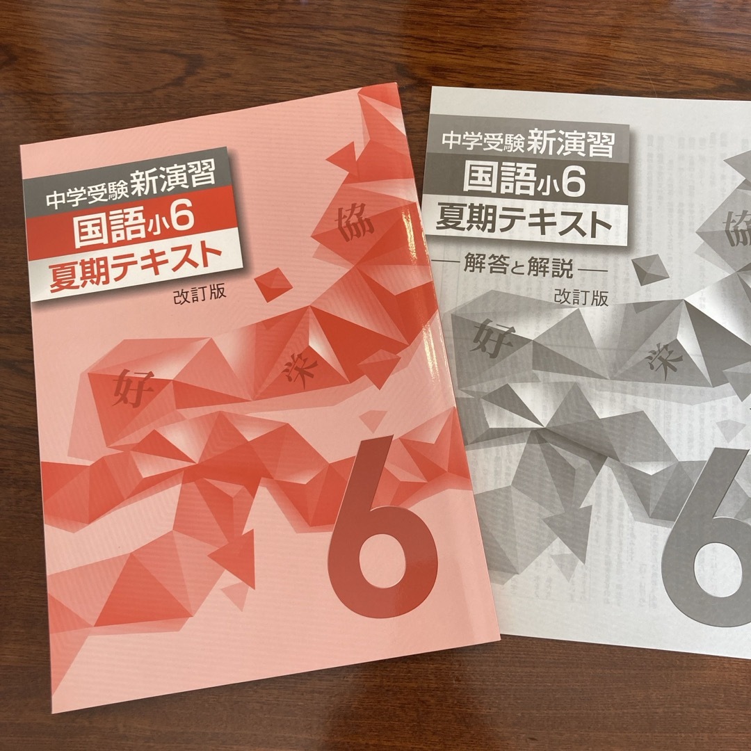 中学受験 新演習 算数／国語／理科／社会小6 夏期テキスト エンタメ/ホビーの本(語学/参考書)の商品写真