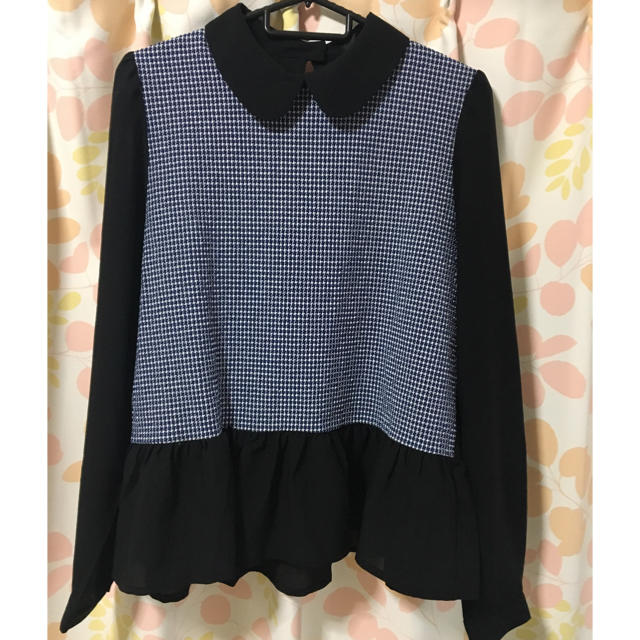 heather(ヘザー)のBlue×Blackシャツ レディースのトップス(シャツ/ブラウス(長袖/七分))の商品写真