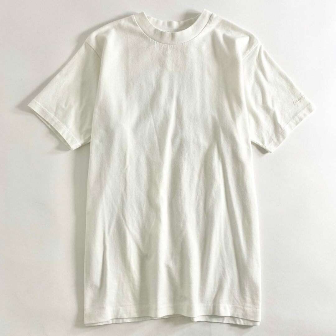 Yohji Yamamoto(ヨウジヤマモト)の54c3 Yohji yamamoto pour homme ヨウジヤマモト プールオム ロゴプリント Tシャツ 3 ホワイト カットソー TEE 日本製 レディースのトップス(カットソー(半袖/袖なし))の商品写真